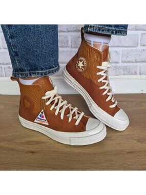 ⭐Converse Chuck 70 High size 8.5 Women's shoes Sneakers Brown White A10334C